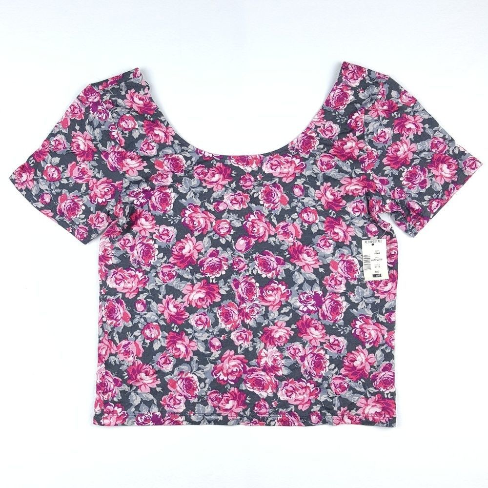Aeropostale Map to Mars Floral Crop Top